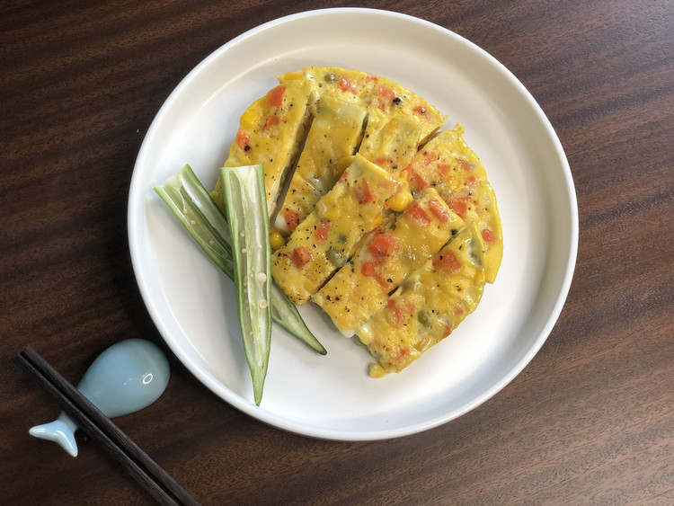 五子蛋花饼，一道美味与视觉的双重享受